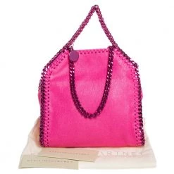 Stella McCartney Neon Pink Faux Leather Tiny Falabella Shoulder Bag For Women -Stella McCartney Sales luxury women stella mccartney new handbags p457145 004