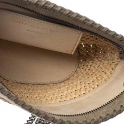 Stella McCartney Beige Faux Suede And Raffia Mini Falabella Shoulder Bag For Women -Stella McCartney Sales luxury women stella mccartney new handbags p537090 004