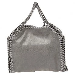 Stella McCartney Grey Faux Leather Tiny Falabella Crossbody Bag For Women -Stella McCartney Sales luxury women stella mccartney new handbags p537806 009