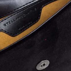 Stella McCartney Black Velvet Falabella Flap Shoulder Bag For Women -Stella McCartney Sales luxury women stella mccartney new handbags p561595 002