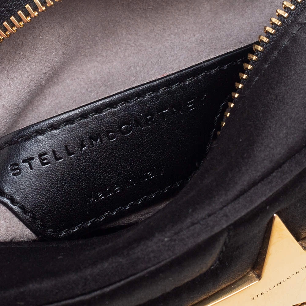 Stella McCartney Black Quilted Satin Stella Star Crossbody Bag For Women 10 Stella McCartney Black Quilted Satin Stella Star Crossbody Bag For Women - Image 8
