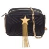 Stella McCartney Black Quilted Satin Stella Star Crossbody Bag For Women -Stella McCartney Sales luxury women stella mccartney new handbags p561599 005