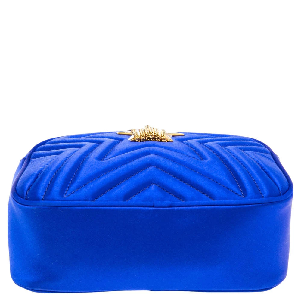 Stella McCartney Blue Quilted Satin Stella Star Crossbody Bag For Women 8 Stella McCartney Blue Quilted Satin Stella Star Crossbody Bag For Women - Image 6