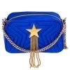 Stella McCartney Blue Quilted Satin Stella Star Crossbody Bag For Women -Stella McCartney Sales luxury women stella mccartney new handbags p561603 008