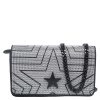 Stella McCartney Black Quilted Velvet Studded Stella Star Crossbody Bag For Women -Stella McCartney Sales luxury women stella mccartney new handbags p561612 005