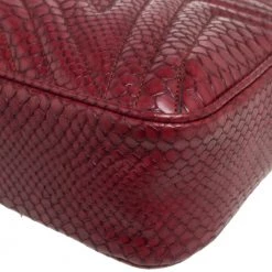 Stella McCartney Burgundy Python Embossed Faux Leather Star Crossbody Bag For Women -Stella McCartney Sales luxury women stella mccartney new handbags p561618 011