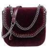 Stella McCartney Burgundy Velvet Falabella Box Shoulder Bag For Women -Stella McCartney Sales luxury women stella mccartney new handbags p561621 006