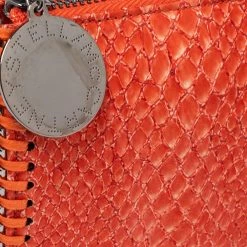 Stella McCartney Orange Faux Python Leather Zip Wallet For Women -Stella McCartney Sales luxury women stella mccartney new handbags p561624 008