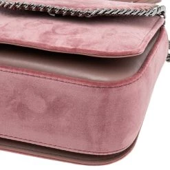 Stella McCartney Pink Velvet Falabella Box Shoulder Bag For Women -Stella McCartney Sales luxury women stella mccartney new handbags p561652 007