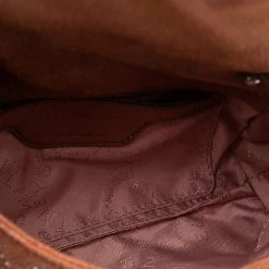 Stella McCartney Brown Quilted Faux Suede Studded Falabella Flap Shoulder Bag For Women -Stella McCartney Sales luxury women stella mccartney new handbags p561684 007