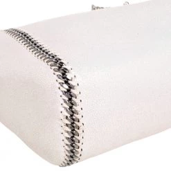 Stella McCartney White Iridescent Faux-Leather Reversible Tote For Women -Stella McCartney Sales luxury women stella mccartney new handbags p595734 010