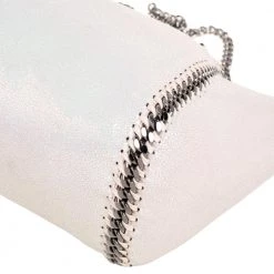 Stella McCartney White Iridescent Faux-Leather Reversible Tote For Women -Stella McCartney Sales luxury women stella mccartney new handbags p595734 011