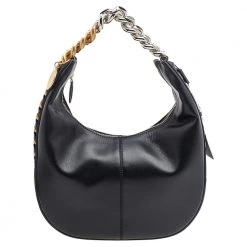 Stella McCartney Black Faux Leather Hobo For Women