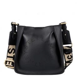 Stella McCartney Stella McCatrtney Black Polyester Stella Logo Shoulder Bag For Women
