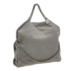 Stella McCartney Grey Faux Leather Small Falabella Tote For Women -Stella McCartney Sales luxury women stella mccartney new handbags p604027 005