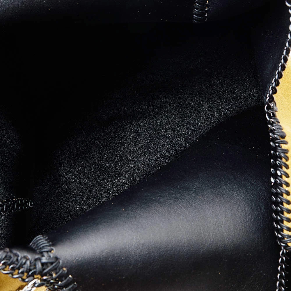 Stella McCartney Mustard/Black Faux Suede And Faux Leather Falabella Reversible Tote For Women 9 Stella McCartney Mustard/Black Faux Suede And Faux Leather Falabella Reversible Tote For Women - Image 7