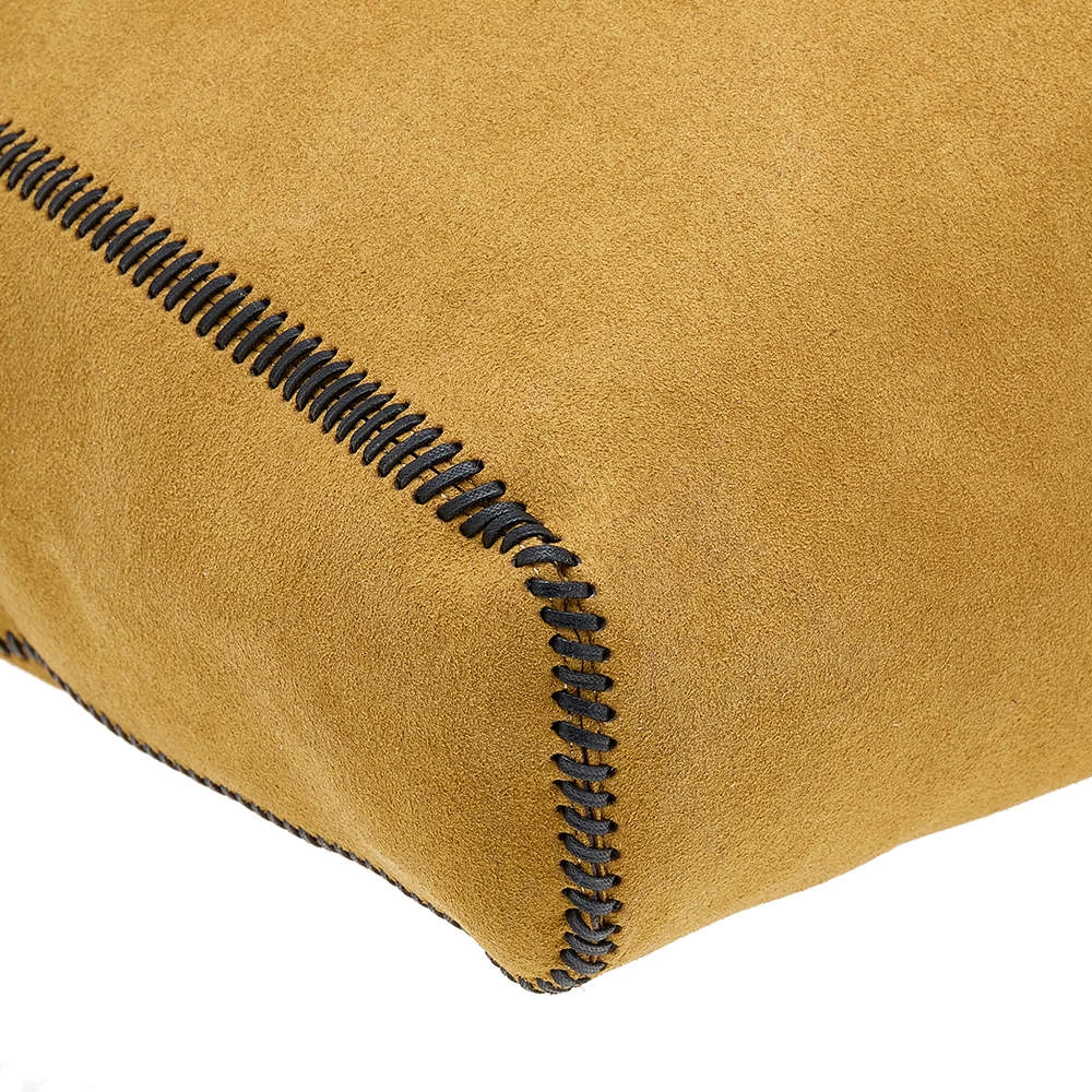 Stella McCartney Mustard/Black Faux Suede And Faux Leather Falabella Reversible Tote For Women 13 Stella McCartney Mustard/Black Faux Suede And Faux Leather Falabella Reversible Tote For Women - Image 11