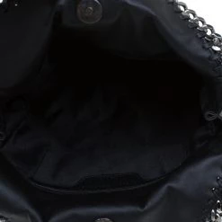 Stella McCartney Black Faux Leather Mini Star Embossed Falabella Tote For Women -Stella McCartney Sales luxury women stella mccartney new handbags p87185 006