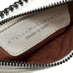 Stella McCartney Off White Quilted Faux Leather Falabella Coin Pouch For Women -Stella McCartney Sales luxury women stella mccartney new handbags p96018 007