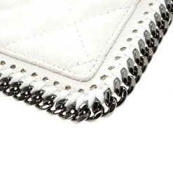 Stella McCartney Off White Quilted Faux Leather Falabella Coin Pouch For Women -Stella McCartney Sales luxury women stella mccartney new handbags p96018 010