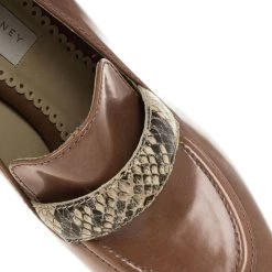 Stella McCartney Brown Faux Leather Python Effect Mary Platform Loafer Pumps Size 39 For Women 19 Stella McCartney Brown Faux Leather Python Effect Mary Platform Loafer Pumps Size 39 For Women -Stella McCartney Sales luxury women stella mccartney new shoes p11941 008