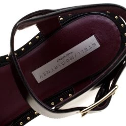 Stella McCartney Black Faux Leather Odette Studded Flat Sandals Size 41 For Women 14 Stella McCartney Black Faux Leather Odette Studded Flat Sandals Size 41 For Women -Stella McCartney Sales luxury women stella mccartney new shoes p130831 006