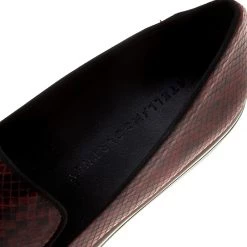 Stella McCartney Burgundy Faux Python Creeper Platform Loafers Size 41 For Women -Stella McCartney Sales luxury women stella mccartney new shoes p131500 0007