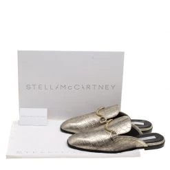 Stella McCartney Metallic Faux Croc Effect Leather Slip On Loafers Size 40 For Women -Stella McCartney Sales luxury women stella mccartney new shoes p131560 008