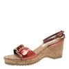 Stella McCartney Imperial Red Faux Patent Leather Linda Cork Wedge Sandals Size 41 For Women 1 Stella McCartney Imperial Red Faux Patent Leather Linda Cork Wedge Sandals Size 41 For Women -Stella McCartney Sales luxury women stella mccartney new shoes p133439 0001