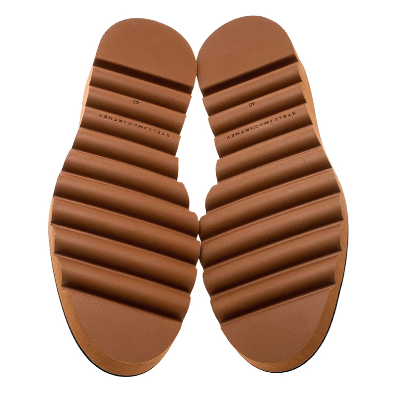 Stella McCartney Black Faux Leather Odette Brogues Loafers Size 40 For Women 8 Stella McCartney Black Faux Leather Odette Brogues Loafers Size 40 For Women - Image 6