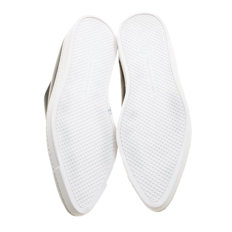 Stella McCartney Black Faux Leather Zip Loafers Size 41 For Women 8 Stella McCartney Black Faux Leather Zip Loafers Size 41 For Women - Image 6