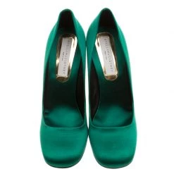 Stella McCartney Green Satin Cabochon Stone Embellished Pumps Size 40 For Women 12 Stella McCartney Green Satin Cabochon Stone Embellished Pumps Size 40 For Women -Stella McCartney Sales luxury women stella mccartney new shoes p135125 0003