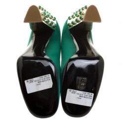 Stella McCartney Green Satin Cabochon Stone Embellished Pumps Size 40 For Women 15 Stella McCartney Green Satin Cabochon Stone Embellished Pumps Size 40 For Women -Stella McCartney Sales luxury women stella mccartney new shoes p135125 0006