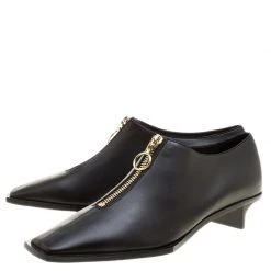 Stella McCartney Black Faux Leather Square Toe Zip Slip On Size 38 For Women -Stella McCartney Sales luxury women stella mccartney new shoes p139528 0004
