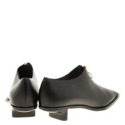 Stella McCartney Black Faux Leather Square Toe Zip Slip On Size 38 For Women -Stella McCartney Sales luxury women stella mccartney new shoes p139528 0005