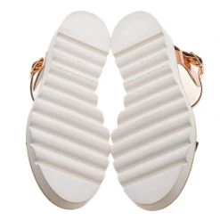Stella McCartney Metallic Bronze Faux Leather Odette Studded Flat Sandals Size 41 For Women -Stella McCartney Sales luxury women stella mccartney new shoes p139764 006