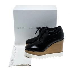Stella McCartney Black Faux Leather Elyse Platform Derby Size 39.5 For Women -Stella McCartney Sales luxury women stella mccartney new shoes p150659 0008