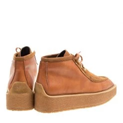 Stella McCartney Brown Faux Suede And Leather High Clipper Platform Ankle Boots Size 39.5 For Women 14 Stella McCartney Brown Faux Suede And Leather High Clipper Platform Ankle Boots Size 39.5 For Women -Stella McCartney Sales luxury women stella mccartney new shoes p155332 0005
