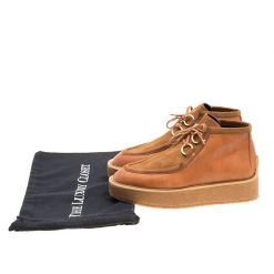 Stella McCartney Brown Faux Suede And Leather High Clipper Platform Ankle Boots Size 39.5 For Women 17 Stella McCartney Brown Faux Suede And Leather High Clipper Platform Ankle Boots Size 39.5 For Women -Stella McCartney Sales luxury women stella mccartney new shoes p155332 0008