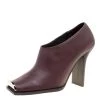Stella McCartney Burgundy Faux Leather Square Toe Ankle Boots Size 37 For Women -Stella McCartney Sales luxury women stella mccartney new shoes p167116 006