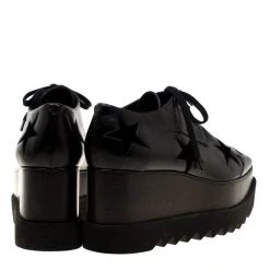 Stella McCartney Black Faux Leather Elyse Star Platform Derby Size 39.5 For Women -Stella McCartney Sales luxury women stella mccartney new shoes p183865 004
