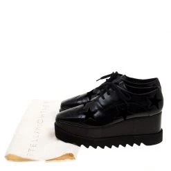 Stella McCartney Black Faux Leather Elyse Star Platform Derby Size 39.5 For Women -Stella McCartney Sales luxury women stella mccartney new shoes p183865 010