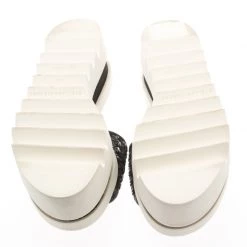 Stella McCartney Black Faux Woven Leather Wicker Platform Slides Size 36 For Women 15 Stella McCartney Black Faux Woven Leather Wicker Platform Slides Size 36 For Women -Stella McCartney Sales luxury women stella mccartney new shoes p183930 008