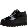 Stella McCartney Black Faux Patent Leather Elyse Platform Derby Size 41 For Women -Stella McCartney Sales luxury women stella mccartney new shoes p184115 007