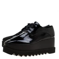 Stella McCartney Black Faux Patent Leather Elyse Platform Derby Size 41 For Women -Stella McCartney Sales luxury women stella mccartney new shoes p184115 008