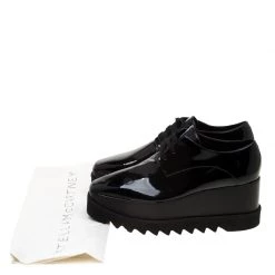 Stella McCartney Black Faux Patent Leather Elyse Platform Derby Size 41 For Women -Stella McCartney Sales luxury women stella mccartney new shoes p184115 009