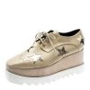 Stella McCartney Beige Faux Leather Elyse Star Platform Lace Up Derby Size 40 For Women -Stella McCartney Sales luxury women stella mccartney new shoes p194310 003