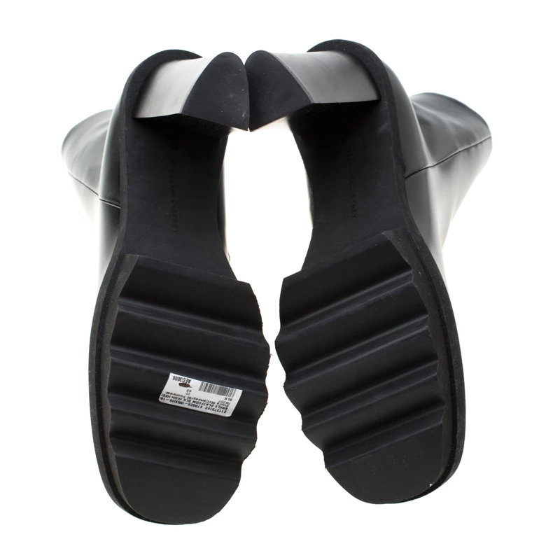 Stella McCartney Black Faux Leather Platform Ankle Boots Size 40 For Women 8 Stella McCartney Black Faux Leather Platform Ankle Boots Size 40 For Women - Image 6