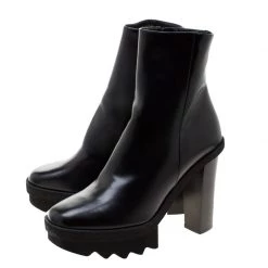 Stella McCartney Black Faux Leather Platform Ankle Boots Size 40 For Women 13 Stella McCartney Black Faux Leather Platform Ankle Boots Size 40 For Women -Stella McCartney Sales luxury women stella mccartney new shoes p206491 007