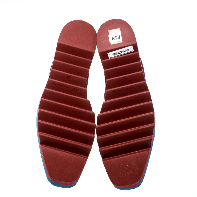 Stella McCartney Burgundy Velvet Elyse Sneakers Size 41 For Women 8 Stella McCartney Burgundy Velvet Elyse Sneakers Size 41 For Women - Image 6